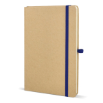 Carnet en carton avec détails colorés A5 à pages lignées couleur bleu