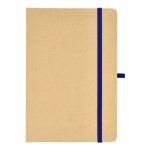 Carnet en carton avec détails colorés A5 à pages lignées couleur bleu deuxième vue