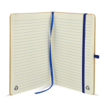 Carnet en carton avec détails colorés A5 à pages lignées couleur bleu quatrière vue