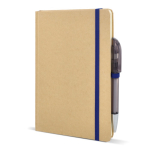 Carnet en carton avec détails colorés A5 à pages lignées couleur bleu cinquième vue