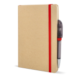 Carnet en carton avec détails colorés A5 à pages lignées couleur rouge cinquième vue