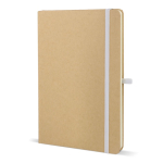 Carnet en carton avec détails colorés A5 à pages lignées couleur blanc