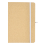 Carnet en carton avec détails colorés A5 à pages lignées couleur blanc deuxième vue