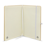 Carnet en carton avec détails colorés A5 à pages lignées couleur blanc quatrière vue