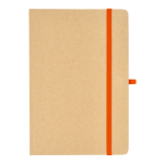 Carnet en carton avec détails colorés A5 à pages lignées couleur orange deuxième vue