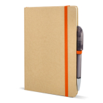 Carnet en carton avec détails colorés A5 à pages lignées couleur orange cinquième vue