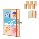 Carnet en carton avec détails colorés A5 à pages lignées