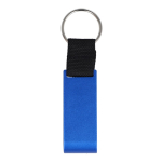 Porte-clés décapsuleur multifonction 3 en 1 en aluminium coloré couleur bleu deuxième vue