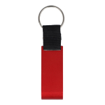Porte-clés décapsuleur multifonction 3 en 1 en aluminium coloré couleur rouge deuxième vue