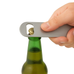 Décapsuleur en acier inoxydable à personnaliser couleur argenté deuxième vue