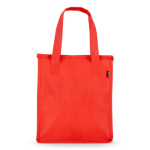 Petit sac isotherme de transport avec doublure intérieure en aluminium couleur rouge troisième vue