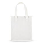 Petit sac isotherme de transport avec doublure intérieure en aluminium couleur blanc quatrière vue