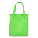 Petit sac isotherme de transport avec doublure intérieure en aluminium couleur vert lime troisième vue