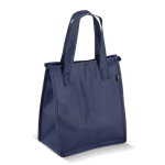 Petit sac isotherme de transport avec doublure intérieure en aluminium couleur bleu foncé