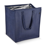 Grand sac isotherme de transport avec doublure intérieure en aluminium couleur bleu foncé deuxième vue