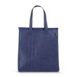 Grand sac isotherme de transport avec doublure intérieure en aluminium couleur bleu foncé troisième vue