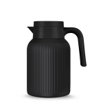 Carafe isotherme avec motif de rayures verticales 1,5L couleur noir