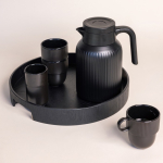 Carafe isotherme avec motif de rayures verticales 1,5L couleur noir deuxième vue