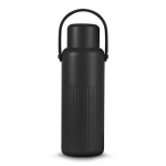 Thermos en acier inoxydable recyclé avec bouchon servant de tasse 1L couleur noir