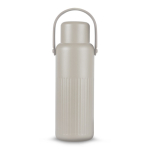 Thermos en acier inoxydable recyclé avec bouchon servant de tasse 1L couleur beige