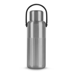 Thermos en acier inoxydable recyclé avec bouchon servant de tasse 1L couleur argenté