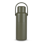 Thermos en acier inoxydable recyclé avec bouchon servant de tasse 1L couleur vert olive