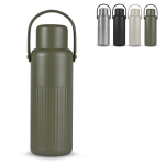 Thermos en acier inoxydable recyclé avec bouchon servant de tasse 1L