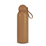 Gourde isotherme en acier monochrome avec bouchon rond à anse 500 ml couleur marron