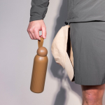 Gourde isotherme en acier monochrome avec bouchon rond à anse 500 ml couleur marron deuxième vue