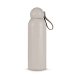 Gourde isotherme en acier monochrome avec bouchon rond à anse 500 ml couleur beige