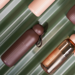 Gourde isotherme en acier monochrome avec bouchon rond à anse 500 ml couleur marron foncé sixième vue