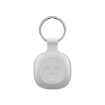 Localisateur d’objets avec porte-clés compatible avec Apple couleur gris clair troisième vue