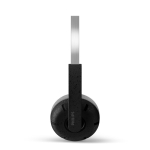 Casque audio à arceau au design rétro marque Phillips couleur noir troisième vue