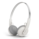 Casque audio à arceau au design rétro marque Phillips couleur blanc