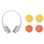 Casque audio à arceau au design rétro marque Phillips couleur blanc cinquième vue