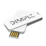 Clé USB impression intégrale en plastique rotatif fabriquée en Europe couleur blanc