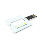 Clé USB impression intégrale fabriquée en Europe rétractable et carrée couleur blanc