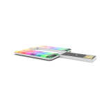 Clé USB impression intégrale fabriquée en Europe rétractable et carrée couleur blanc