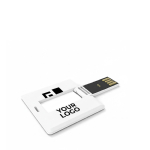 Clé USB impression intégrale fabriquée en Europe rétractable et carrée couleur blanc avec zone d'impression