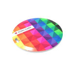Clé USB impression intégrale ronde et rétractable fabriquée en Europe couleur blanc