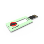 Clé USB impression intégrale au format Mini Card fabriquée en Europe couleur blanc