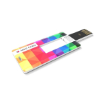 Clé USB impression intégrale au format Mini Card fabriquée en Europe couleur blanc