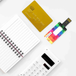Clé USB impression intégrale au format Mini Card fabriquée en Europe couleur blanc