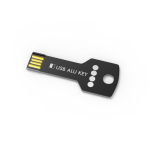 Clé USB impression intégrale en métal au format clé Europe couleur noir