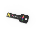 Clé USB impression intégrale en métal au format clé Europe couleur noir