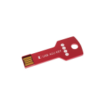 Clé USB impression intégrale en métal au format clé Europe couleur rouge