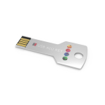 Clé USB impression intégrale en métal au format clé Europe couleur argenté