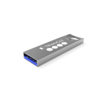 Clé USB impression intégrale en métal fabriquée en Europe avec œillet couleur argenté