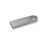 Clé USB impression intégrale en métal attachable fabriquée en Europe couleur argenté