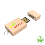 Clé USB impression intégrale en bois avec fermoir magnétique UE couleur bois clair